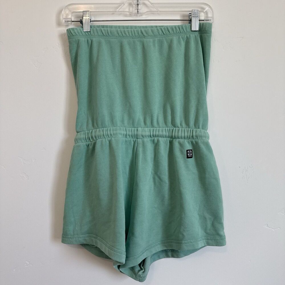 JOLYN Tube Romper Sage Green Strapless Cotton Blend Beach Summer Cover Up XS - Picture 4 of 7
